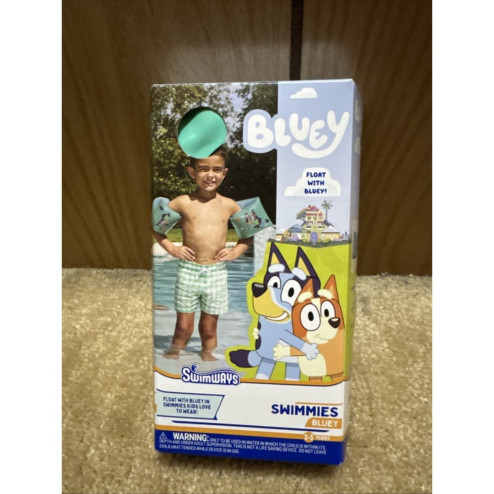 SwimWays Bluey Swimmies Arm Floaties Kids Age 3-5 Pool Swim Help Float Brand New